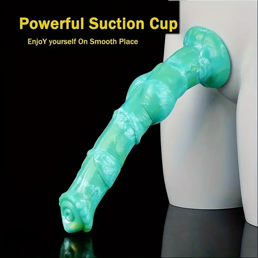 12in Silicone Animal Horse Cock Knot Large Dildo For Solo Play