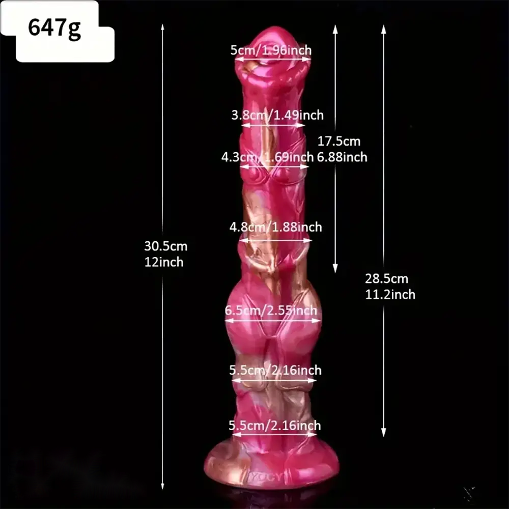 12in Silicone Animal Horse Cock Knot Large Dildo For Solo Play