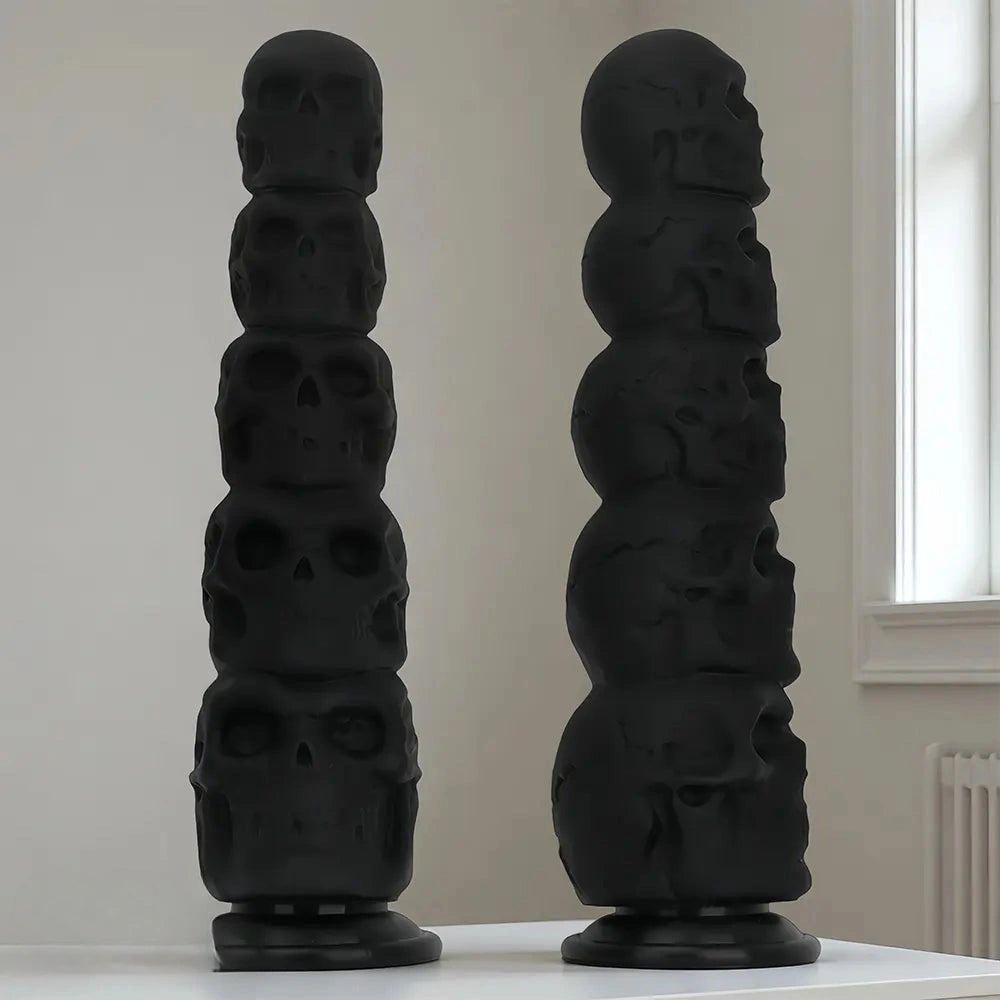 12in Silicone Skull Giant Penis Thick Huge Anal Plug Dildo For Fist Sex