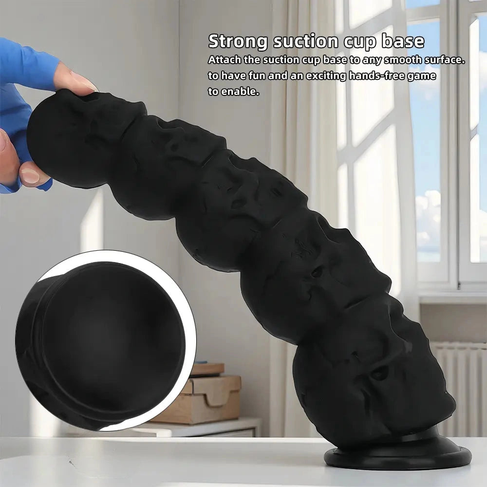 12in Silicone Skull Giant Penis Thick Huge Anal Plug Dildo For Fist Sex