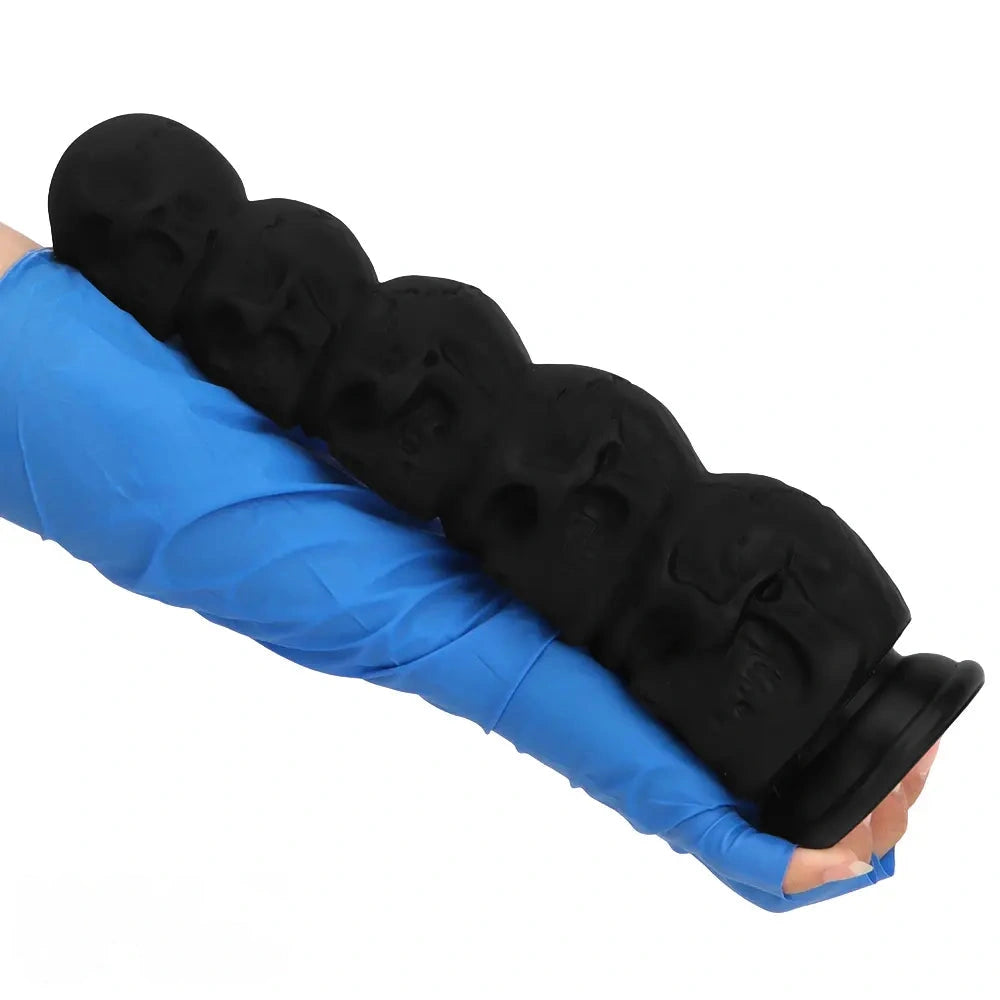 12in Silicone Skull Giant Penis Thick Huge Anal Plug Dildo For Fist Sex