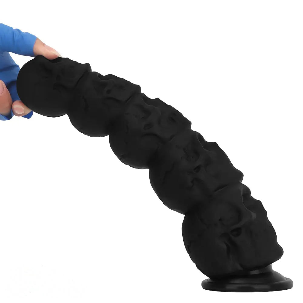 12in Silicone Skull Giant Penis Thick Huge Anal Plug Dildo For Fist Sex