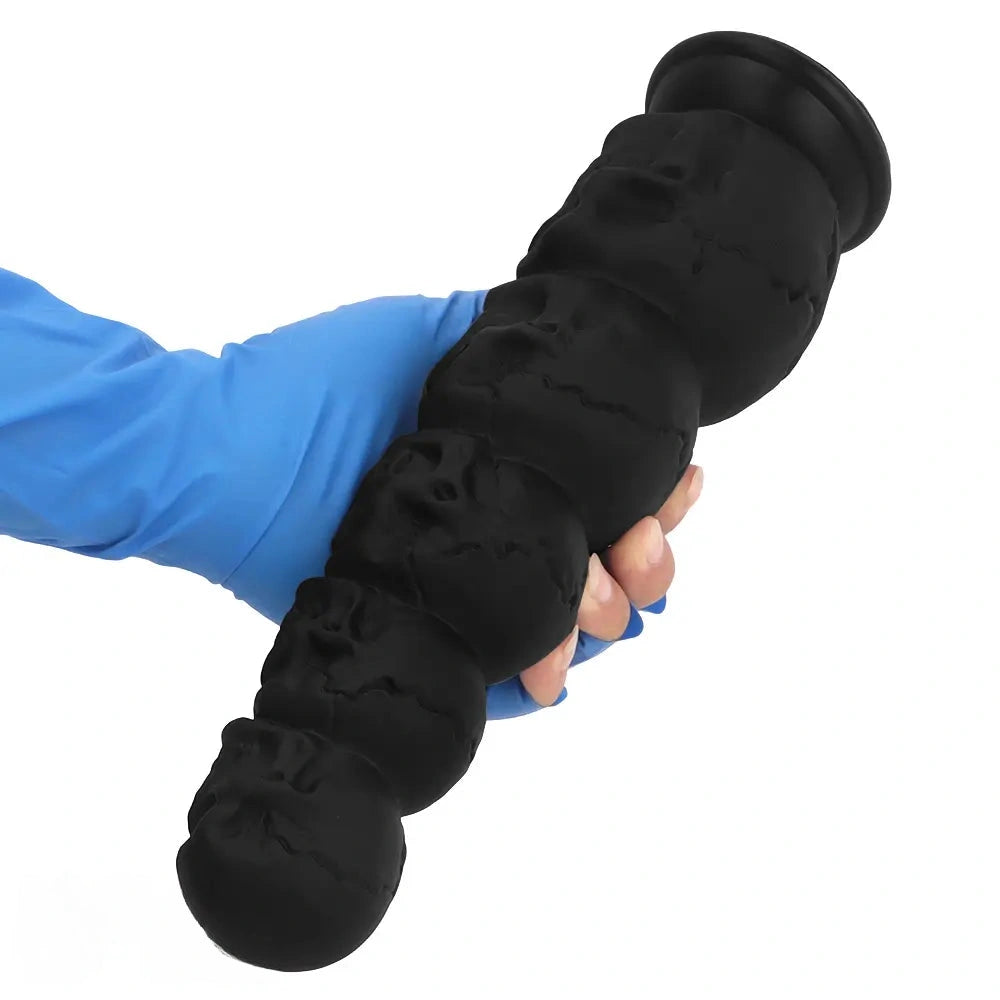 12in Silicone Skull Giant Penis Thick Huge Anal Plug Dildo For Fist Sex
