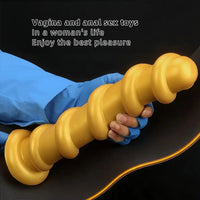 13.18in Gold Silicone Extra-long Thread Huge Dildo For Female Pleasure