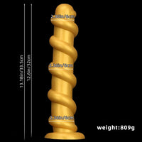 13.18in Gold Silicone Extra-long Thread Huge Dildo For Female Pleasure