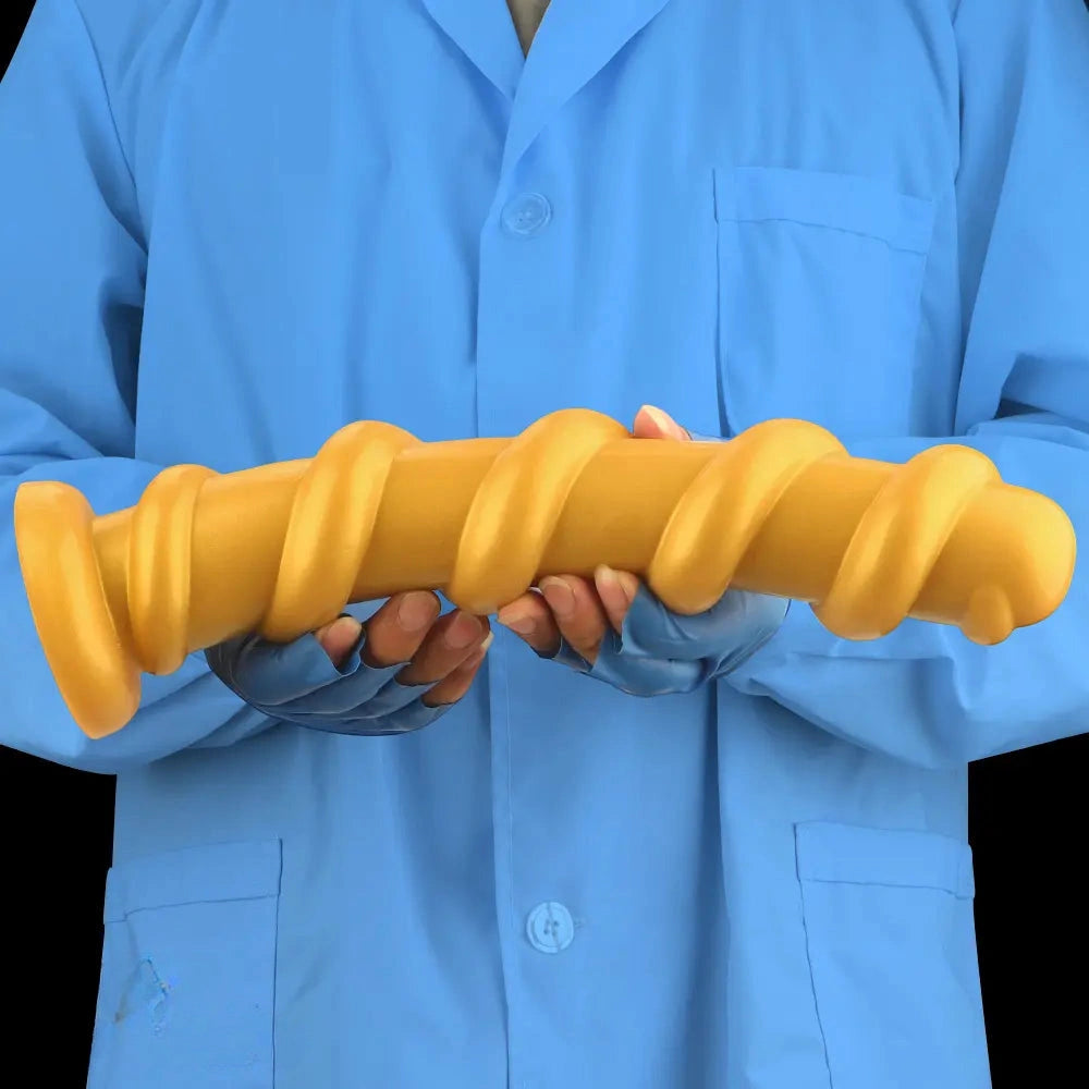 13.18in Gold Silicone Extra-long Thread Huge Dildo For Female Pleasure