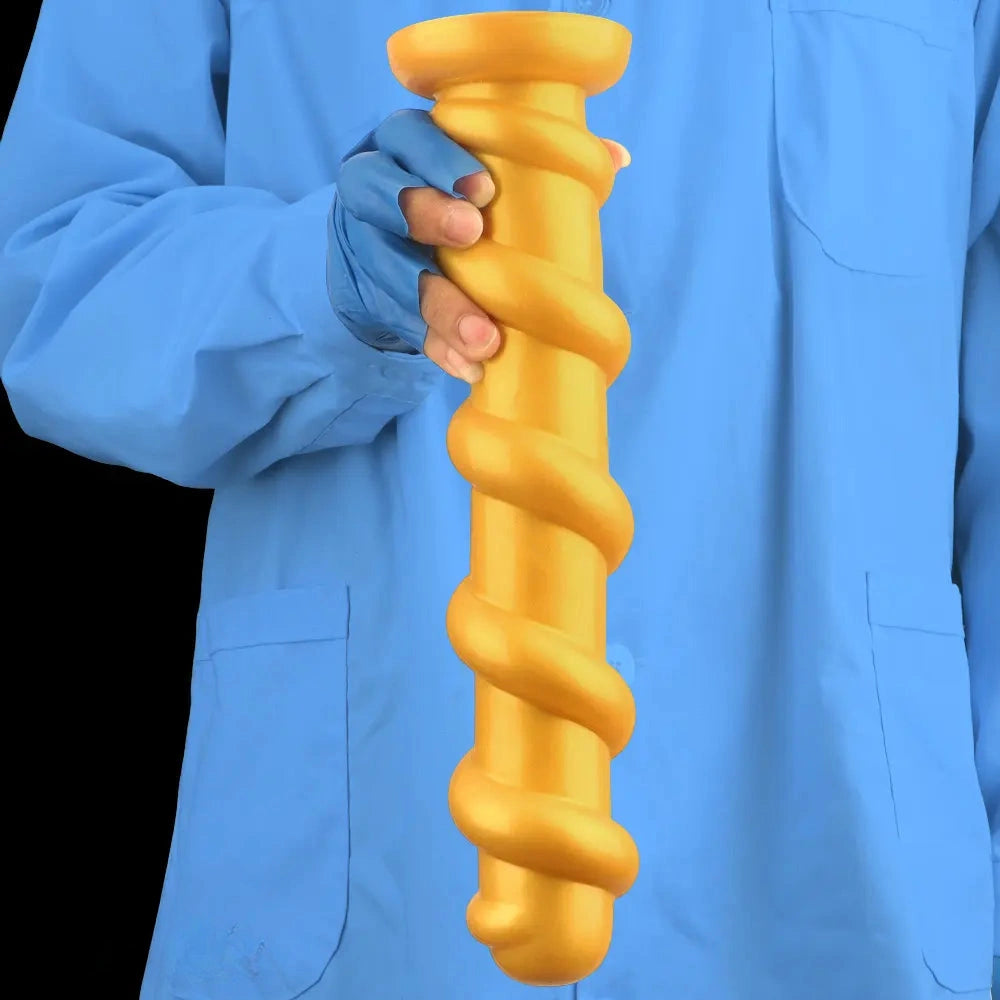 13.18in Gold Silicone Extra-long Thread Huge Dildo For Female Pleasure