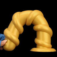 13.18in Gold Silicone Extra-long Thread Huge Dildo For Female Pleasure