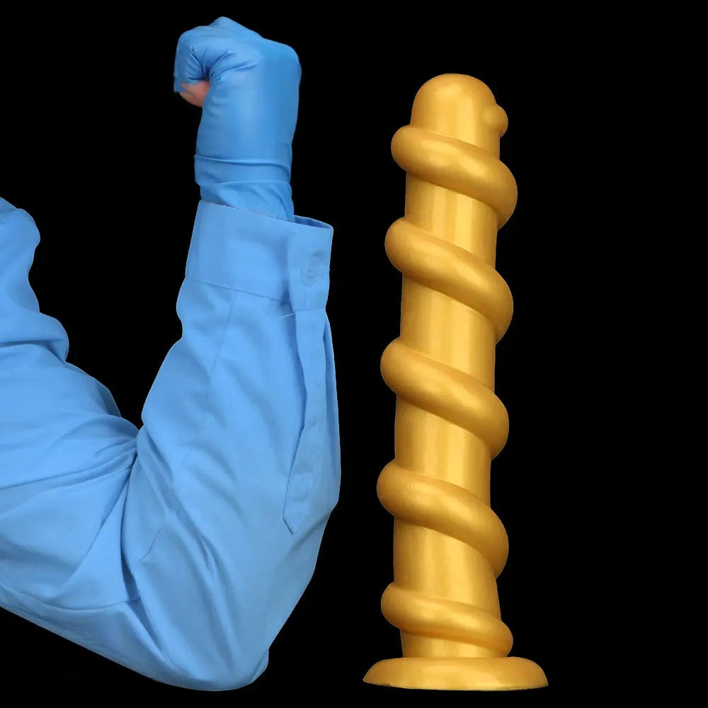 13.18in Gold Silicone Extra-long Thread Huge Dildo For Female Pleasure