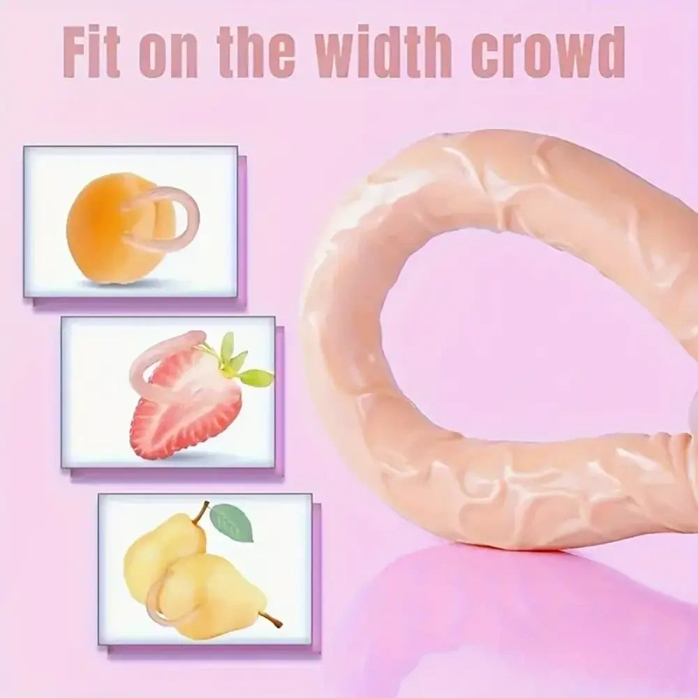 13.18in Realistic Double Headed Long Dildo For Female Male Love Pleasure