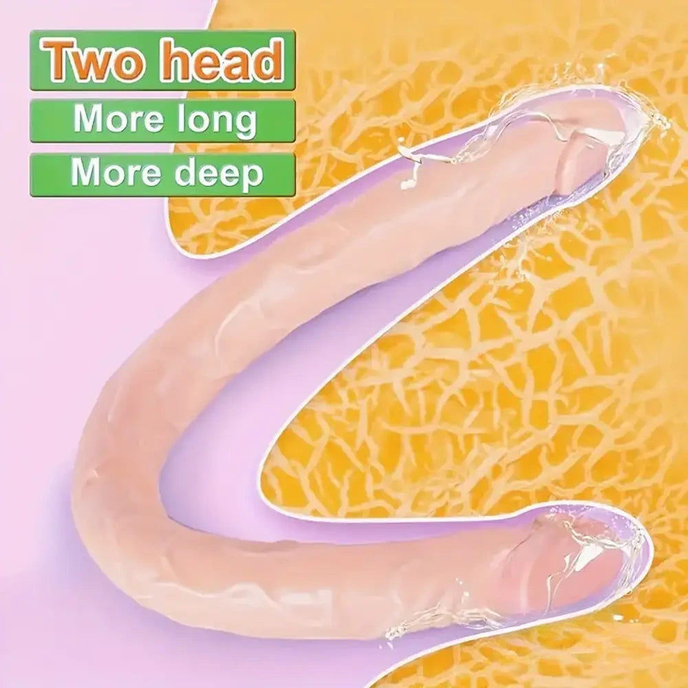 13.18in Realistic Double Headed Long Dildo For Female Male Love Pleasure