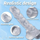 13.18in Realistic Soft Crystal Jelly Penis Trainer Transparent PVC Big Dildo