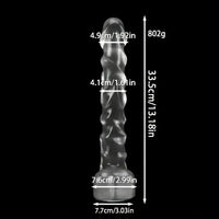 13.18in Realistic Soft Crystal Jelly Penis Trainer Transparent PVC Big Dildo