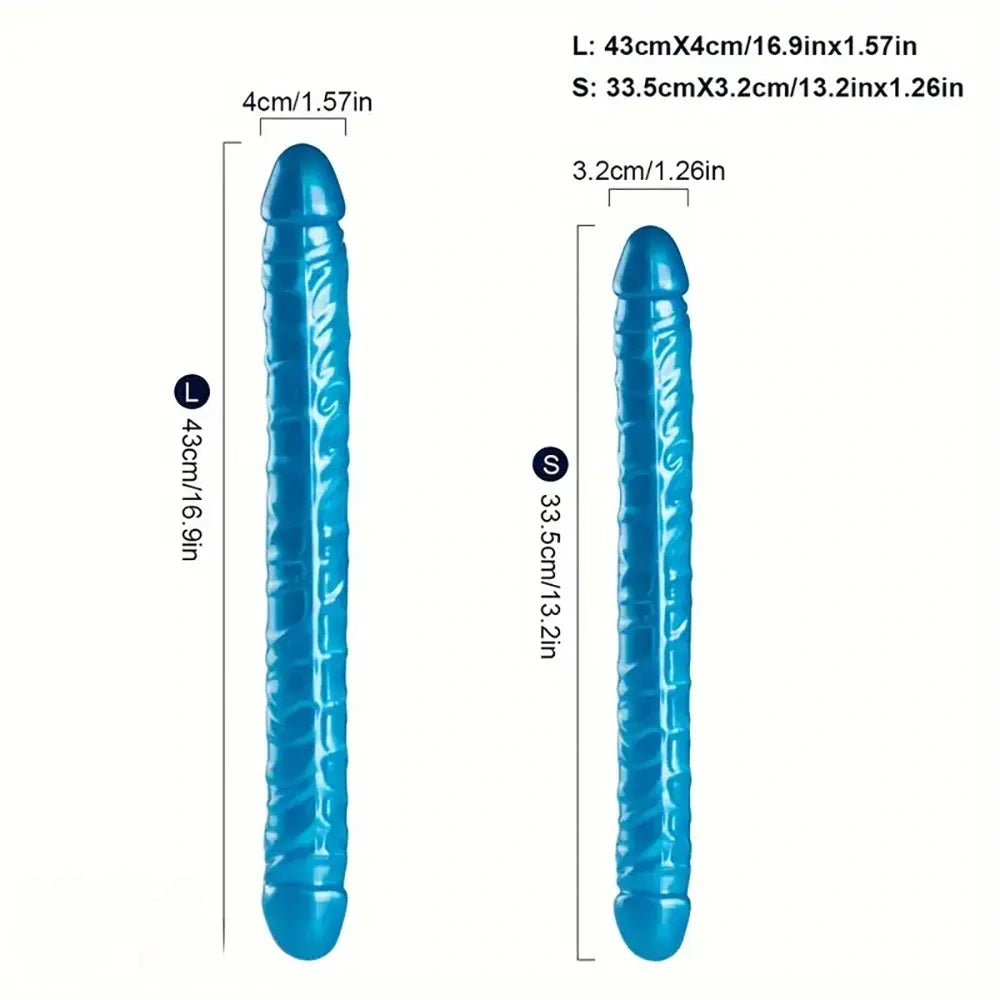 13.2in 16.9in Long Big Double Sided Dildo For Women Men Deep Fast Play