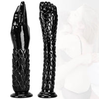 13.38in 13.58in Hands Feet Big Black Thick Dildo Masturbator