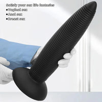 13.38in 14.96in Pointed Large Long Threaded Anal Plug Dildo For Fisting