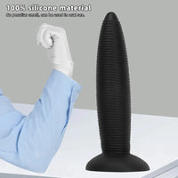 13.38in 14.96in Pointed Large Long Threaded Anal Plug Dildo For Fisting