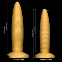 13.38in 14.96in Pointed Large Long Threaded Anal Plug Dildo For Fisting