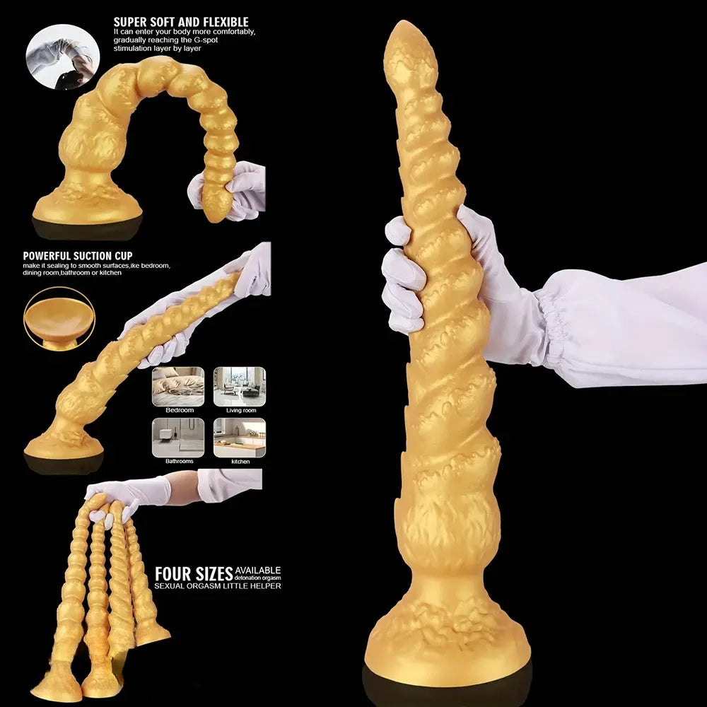 13.38in 15.35in 17.32in 19.48in Super Long Big Anal Silicone Huge Anal Dildo