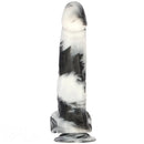13.38in Black White Mixed Color PVC Extra Huge Long Thick Women Dildo
