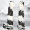 13.38in Black White Mixed Color PVC Extra Huge Long Thick Women Dildo