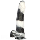 13.38in Black White Mixed Color PVC Extra Huge Long Thick Women Dildo