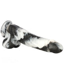 13.38in Black White Mixed Color PVC Extra Huge Long Thick Women Dildo