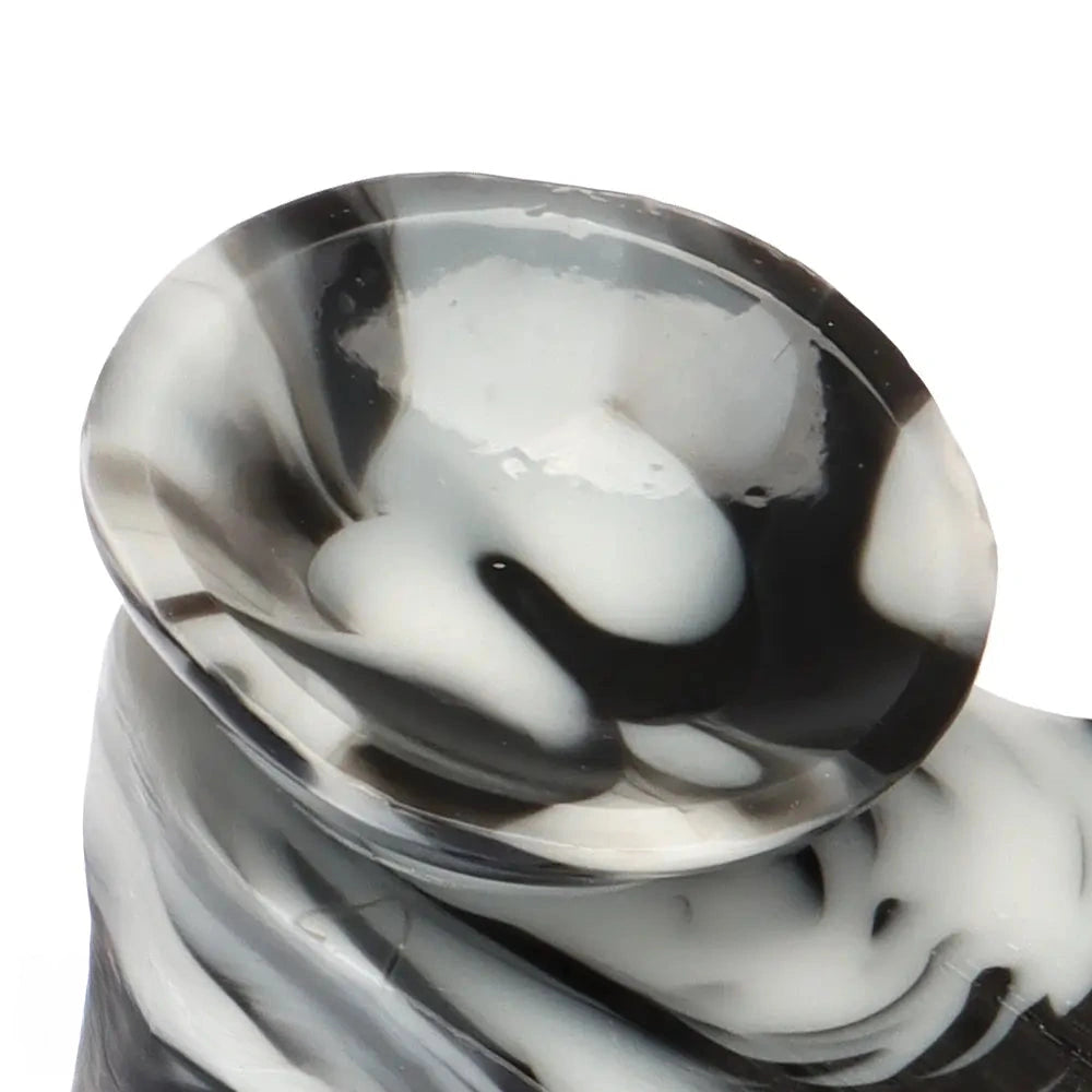 13.38in Black White Mixed Color PVC Extra Huge Long Thick Women Dildo