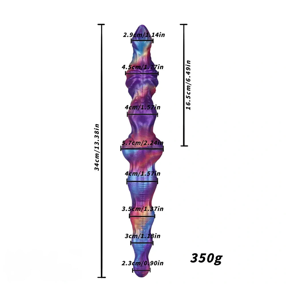 13.38in Dual Heads Knot Silicone Big Long Monster Dildo For Stimulating