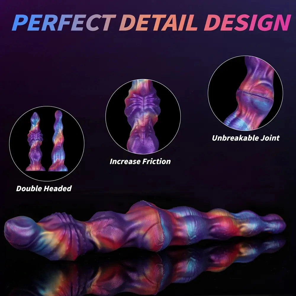 13.38in Dual Heads Knot Silicone Big Long Monster Dildo For Stimulating