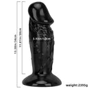 13.38in Real Looking Super Long Big Black Thick Dildo For Anus Vagina Sex