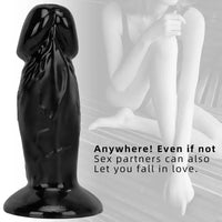 13.38in Real Looking Super Long Big Black Thick Dildo For Anus Vagina Sex