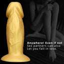 13.38in Super Long Big Silicone Soft Gold Dildo With Suction Cup