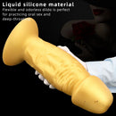 13.38in Super Long Big Silicone Soft Gold Dildo With Suction Cup