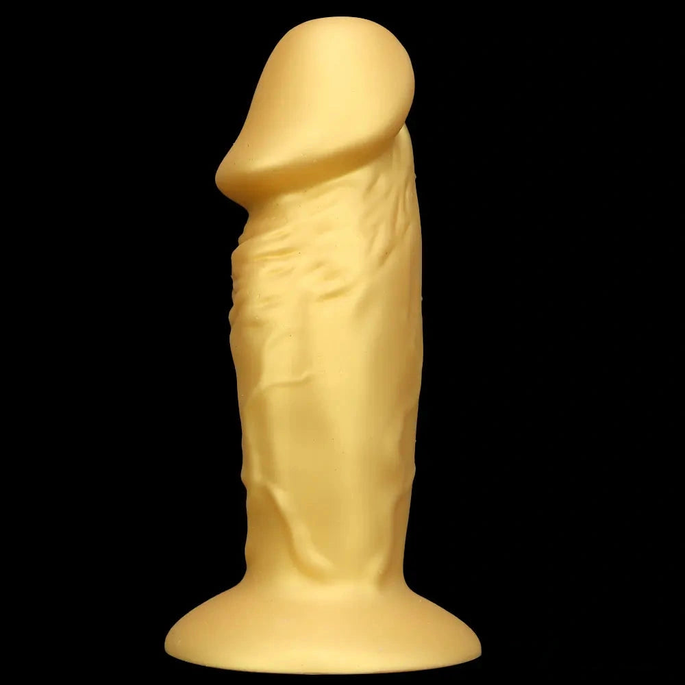 13.38in Super Long Big Silicone Soft Gold Dildo With Suction Cup