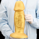 13.38in Super Long Big Silicone Soft Gold Dildo With Suction Cup