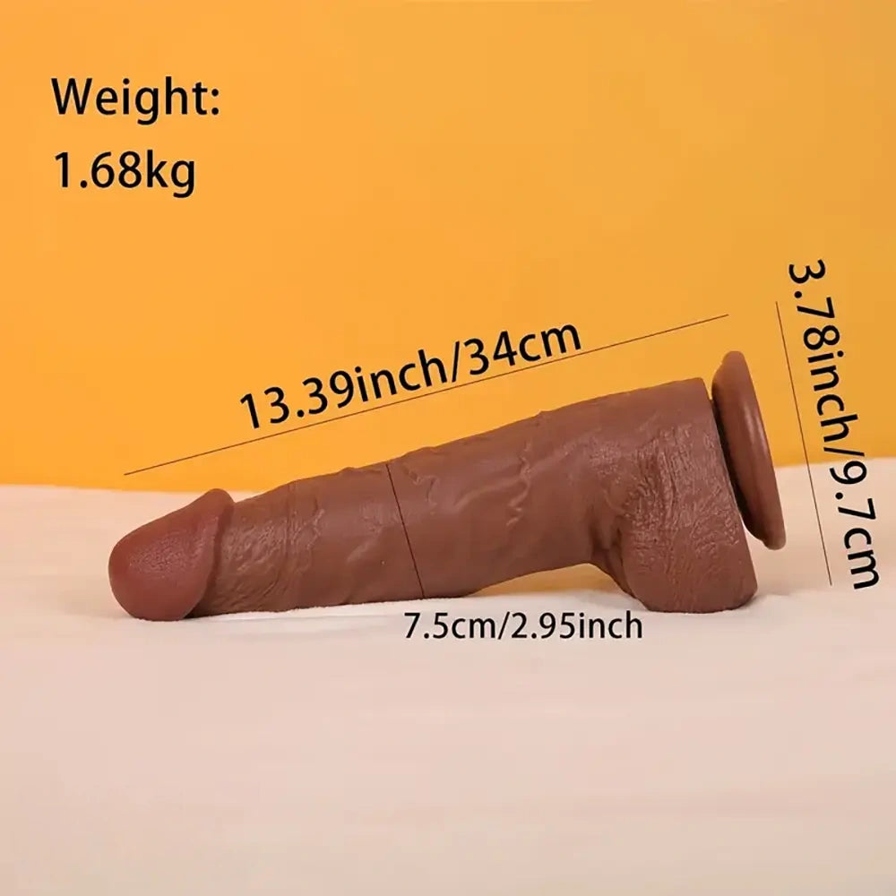13.39in Large Girth Thick Healthy PVC Dildo Realistic G-Spot Giant Anal Toy