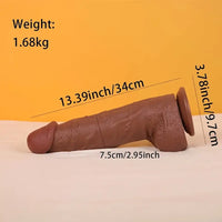 13.39in Large Girth Thick Healthy PVC Dildo Realistic G-Spot Giant Anal Toy
