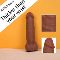 13.39in Large Girth Thick Healthy PVC Dildo Realistic G-Spot Giant Anal Toy