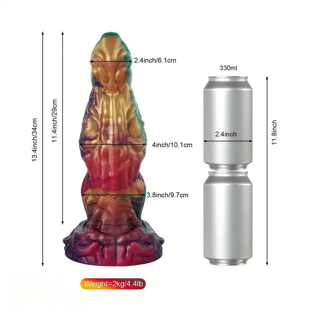 13.4in Anal Soft Monster Huge Long Dildo With Strong Suction Cup G Spot Dildo