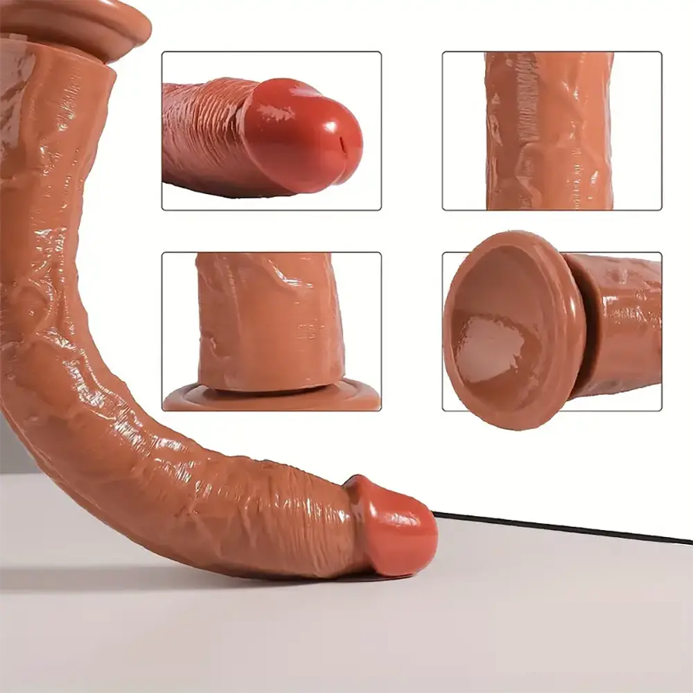 13.4in Lifelike Large Long Jelly Dildo With Balls-Free Small Glans