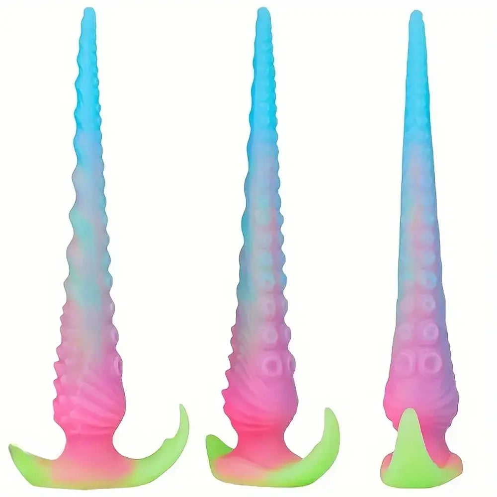 13.58in 17.51in 22.55in Super Long Big Octopus Spiral Silicone Dildo