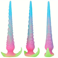 13.58in 17.51in 22.55in Super Long Big Octopus Spiral Silicone Dildo