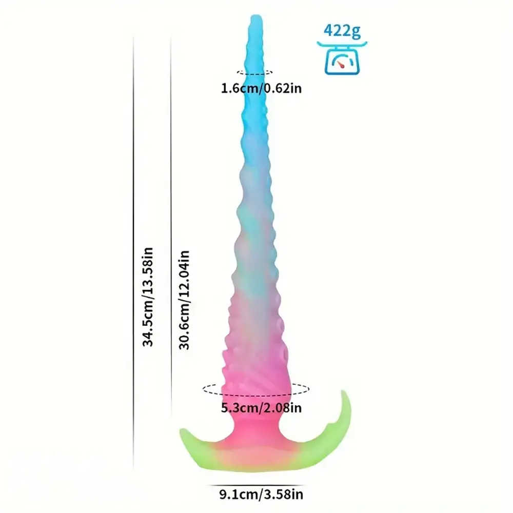 13.58in 17.51in 22.55in Super Long Big Octopus Spiral Silicone Dildo