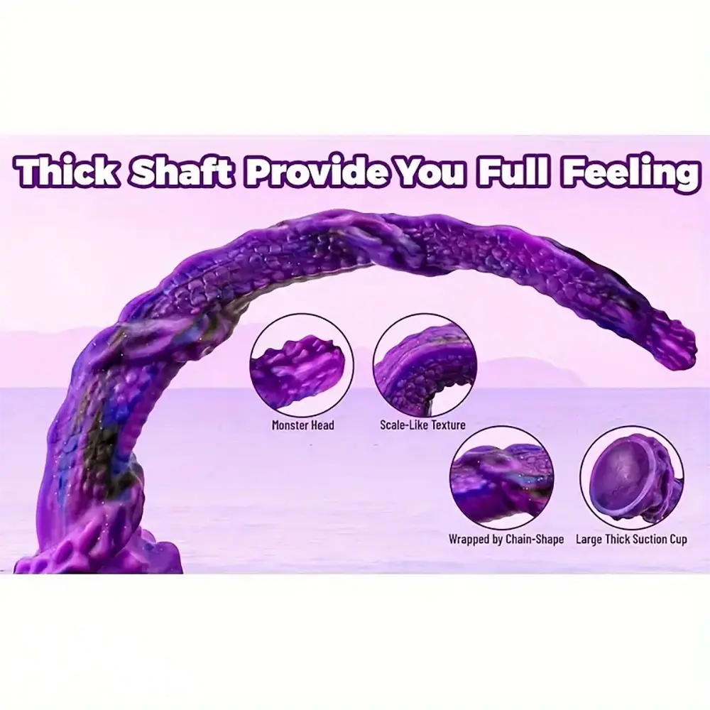 13.58in 19.49in Super Long Big Monster Fantasy Dildo For Couples Men