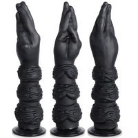 13.58in Fantasy Big Long Black Fist Hand Silicone Soft Female Dildo