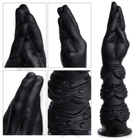 13.58in Fantasy Big Long Black Fist Hand Silicone Soft Female Dildo