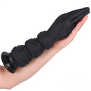 13.58in Fantasy Big Long Black Fist Hand Silicone Soft Female Dildo