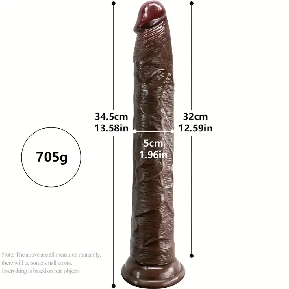 13.58in Realistic Large Long Silicone Soft Anal Dildo For Male Female