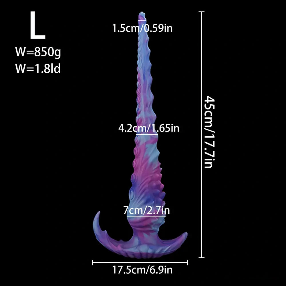 13.5in 17.7in Fantasy Big Long Octopus Tentacle Silicone Soft Dildo